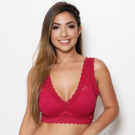 Top em Renda com Bojo Casquinha Tiê Lingerie