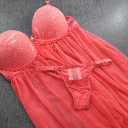 Camisola Tule com Bojo e Calcinha Renda - Image 5