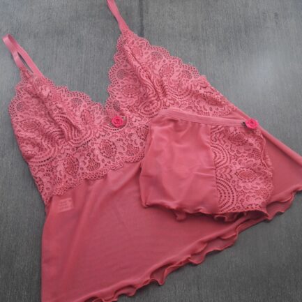 Baby Doll Sexy em Tule e Renda com Lacinho – Conforto e Sensualidade - Image 2