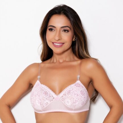 Sutiã Milla Básico sem Bojo com Alças de Silicone e Detalhes Renda - Image 5