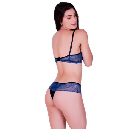 Conjunto de Lingerie com Bojo e Renda em Poliamida - Image 2