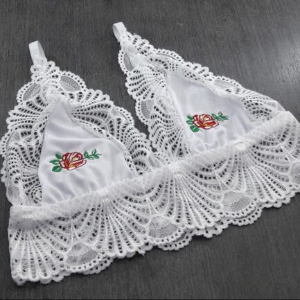 Conjunto em Microfibra e Renda com Bordado - Image 6