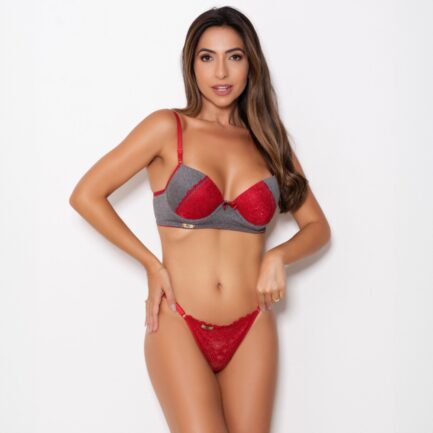 Conjunto de Lingerie com Renda - Kit Mania Lingerie